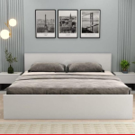 LIT 160X190 CM BLANC LITB002 + CHEVET 41X37X40 CM CNB001
