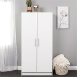 ARMOIRE 2 BATTANTS 850X450X750 CM BLANC ARB002 – Image 2