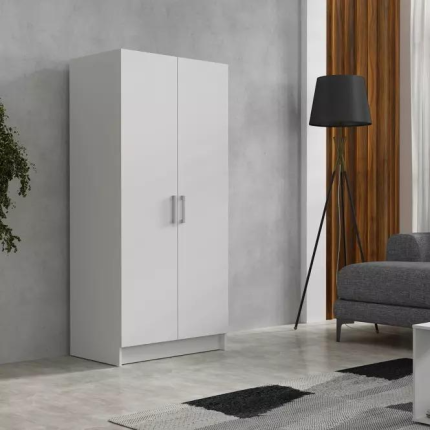 ARMOIRE 2 BATTANTS 850X450X750 CM BLANC ARB002