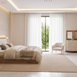 CHAMBRE À COUCHER 6 BATTANTS 5 PIÈCES – CRÈME ROMA CAC015 3080