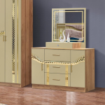 CHAMBRE À COUCHER 6 BATTANTS 5 PIÈCES – BEIGE MC616 – Image 4