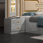 CHAMBRE À COUCHER 6 BATTANTS 5 PIÈCES – BLANC MC612 – Image 5