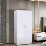 ARMOIRE 2 BATTANTS BLANC ARB002 (MFC13) – Image 3