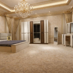 CHAMBRE À COUCHER 8 BATTANTS 4 PIÈCES - MARRON BEIGE TURQUE 3122 – Image 5