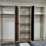 CHAMBRE À COUCHER ARMOIRE 6 BATTANTS 6 PIÈCES - LORA CHAMPAGNE 5021 – Image 5