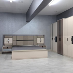 Chambre à coucher VIP NOVA Beige – Ensemble 7 pièces (Armoire 8 battants)